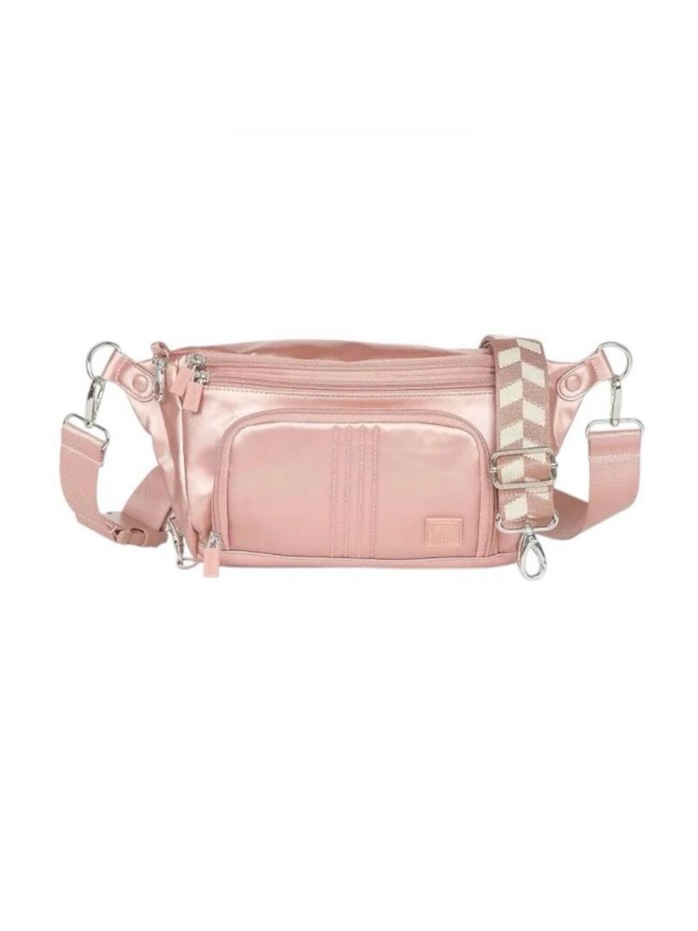 NWT IHKWIP Confidence Anti Theft Sling Crossbody Metallic Rose Gold
